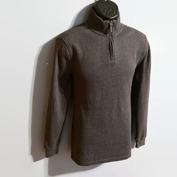 Club Room Men's Dark Gray 1/4 Zip Sweatshirt - Picture 2 of 6